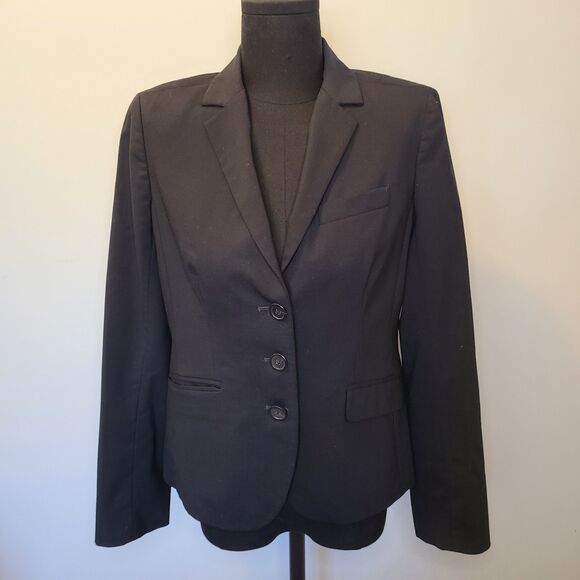 J. Crew Jackets & Blazers - J. Crew Womens Wool Blazer Suit Notch Collar 3 Button Vented Lined Black Sz 4